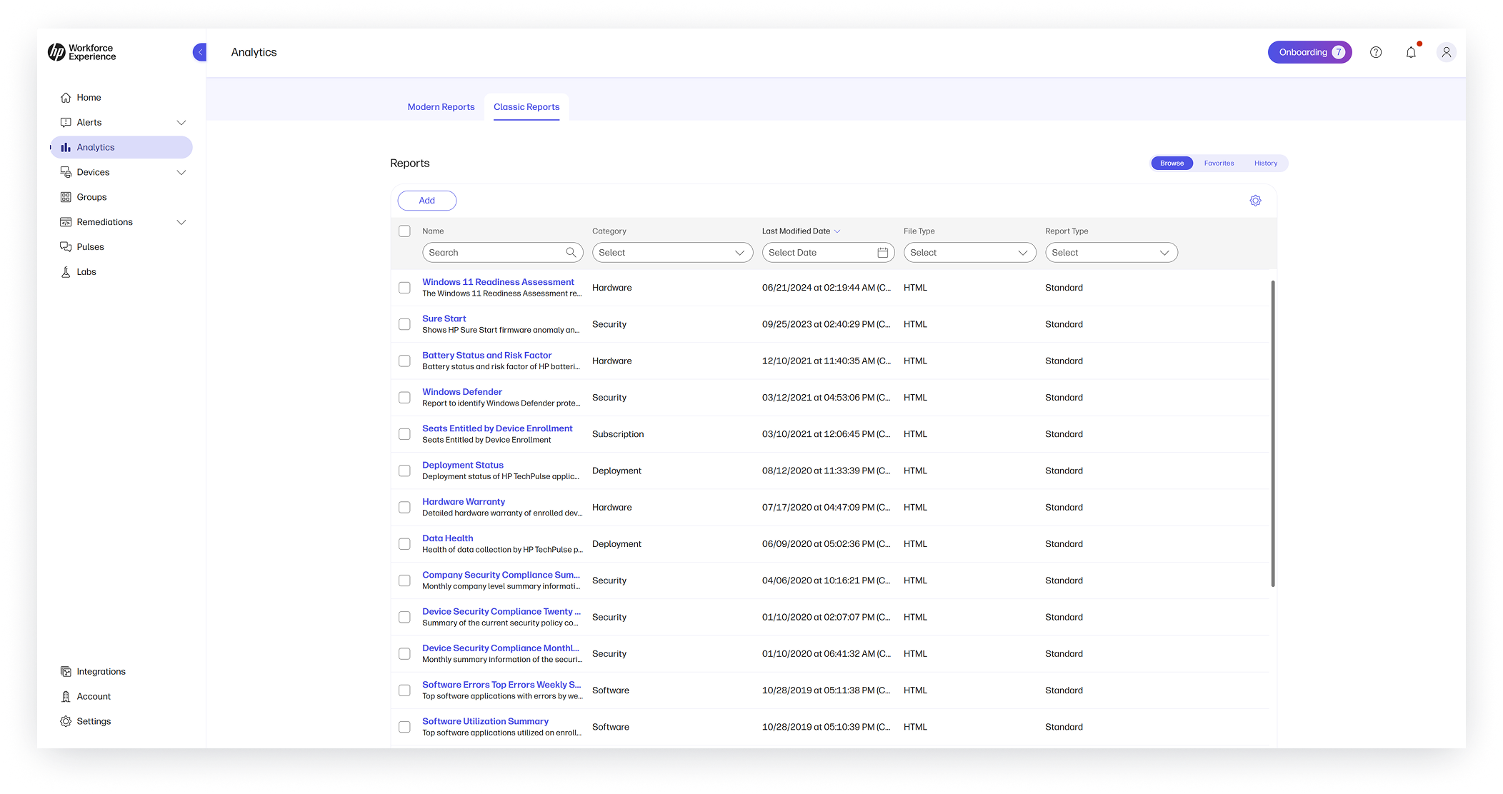 Access to Classic Reports