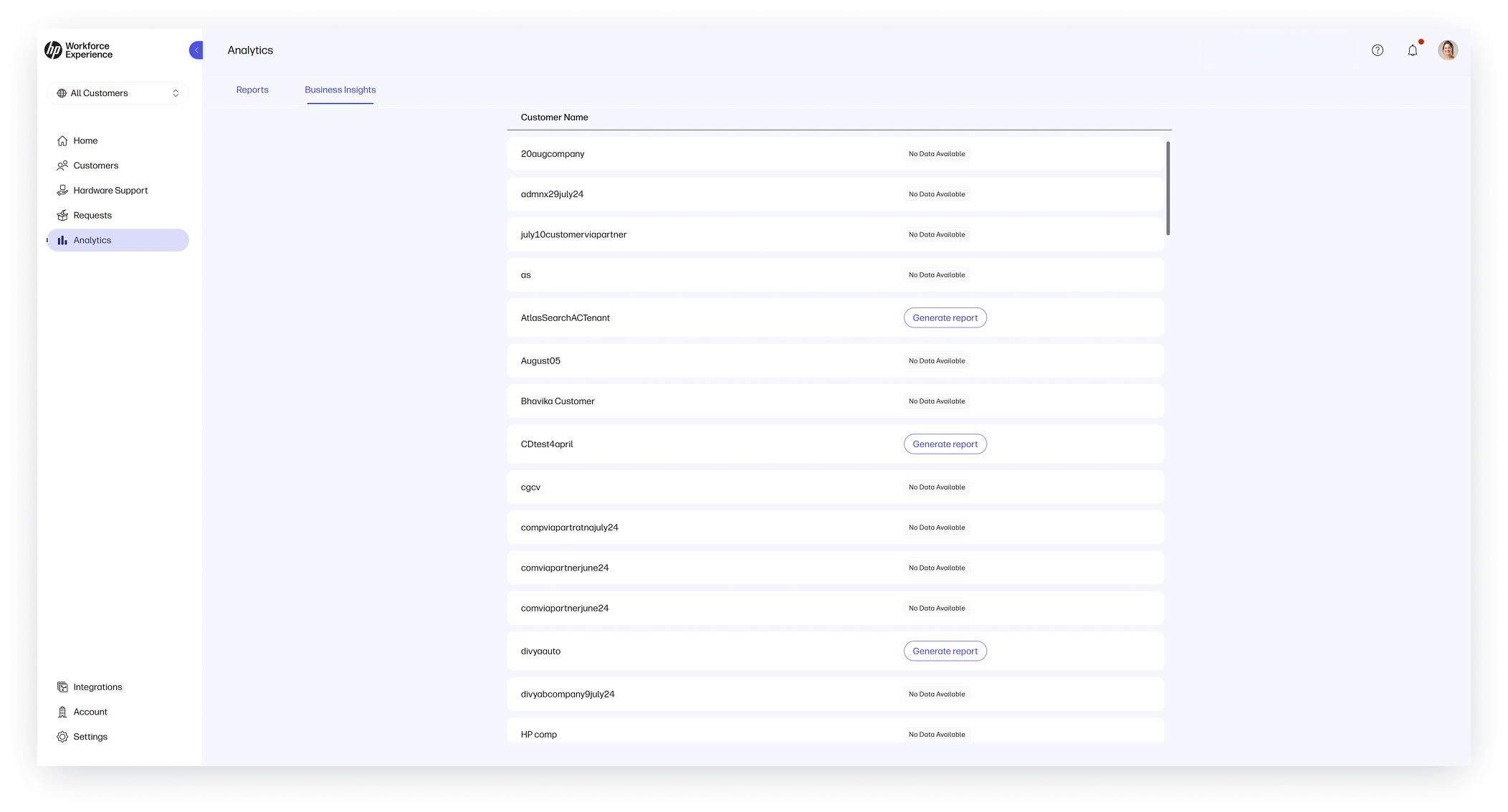 Business Insights Reports